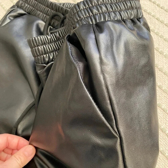 Source Unknown - Faux Leather Front Drawstring Jogger - Picture 6 of 7